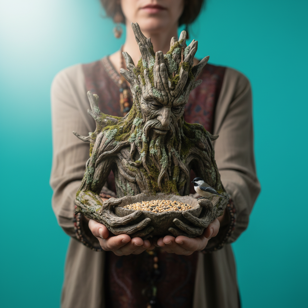 🔥 New Year Hot Sale 49% OFF🌳🐦 The Quiet Offering — A Tree-Integrated Bird Feeding Sculpture💚🎁